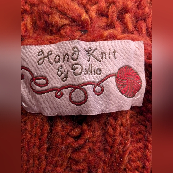 Vintage Y2K Anthropologie wool blend hooded knit crop cardigan,  orange Size XL - Picture 15 of 15